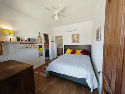 Cama o camas de una habitación en Los Nopalitos 2 - Estudio chulísimo súper equipado a 3,5km de Carboneras