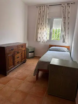 Cama o camas de una habitación en Casa Bueno- Sleeps 7 Private Pool & AirCon