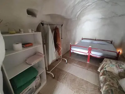 Cama o camas de una habitación en Cueva Rural con Encanto