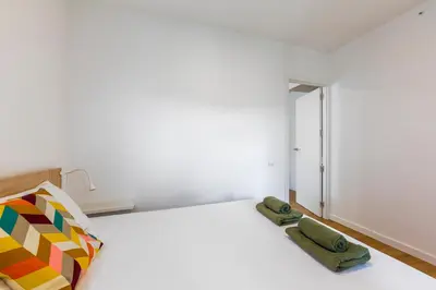 Cama o camas de una habitación en TrendyHomes Almerimar Beach, aire acondicionado, piscina, internet