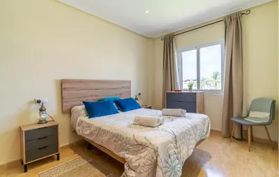 Cama o camas de una habitación en Nice Apartment In Vera With Sauna