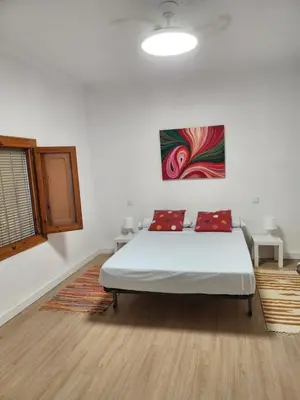 Cama o camas de una habitación en Casa rural la Antigua