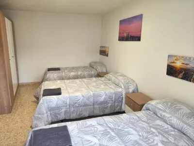 Cama o camas de una habitación en La posada del Mozarabe