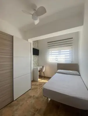 Cama o camas de una habitación en Olymar Holidays