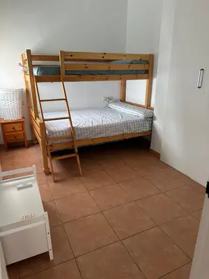 Cama o camas de una habitación en Apartamento con vistas al mar en Balanegra