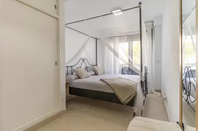 Cama o camas de una habitación en Garrucha Playa Piscina Wifi Parking Gratis