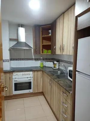 Una cocina o zona de cocina en Apartamento en roquetas de mar