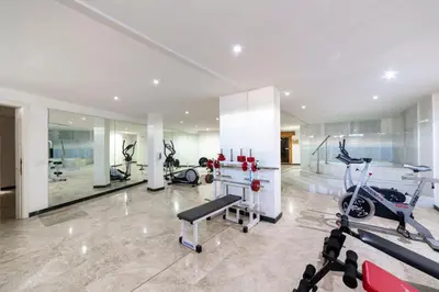 Gimnasio o instalaciones de fitness de LUXURY HOMEs MOJACAR PUEBLO WITH PANORAMIC VIEWS A POOL JACUZZI AND ROOFTOP GYM