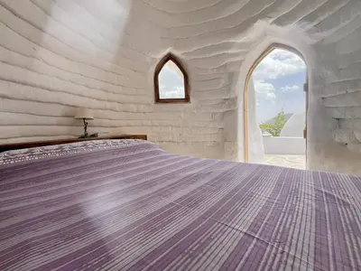 Cama o camas de una habitación en Camping Almocita-Alpujarra