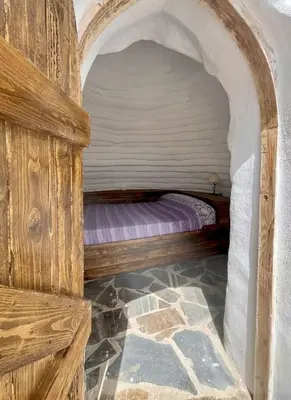Cama o camas de una habitación en Camping Almocita-Alpujarra