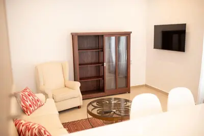 Una televisión o centro de entretenimiento en Casa Hermosamía