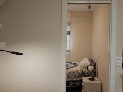 Cama o camas de una habitación en Ciudad y Mar - Piso luminoso y céntrico