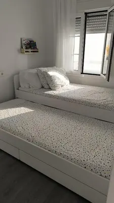 Cama o camas de una habitación en Vistas al mar y parque natural