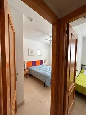Cama o camas de una habitación en Apartamento en Roquetas de Mar