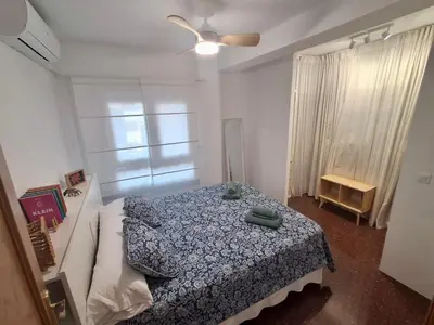 Cama o camas de una habitación en Central and Cozy Retreat - Ferienwohnung Almería