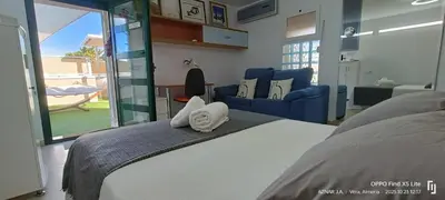 Cama o camas de una habitación en Suite solarium Km21