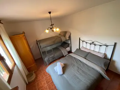 Cama o camas de una habitación en Las olivas