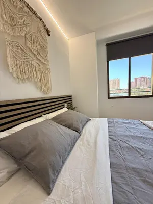 Cama o camas de una habitación en Apartamento con vista al mar en Aguadulce