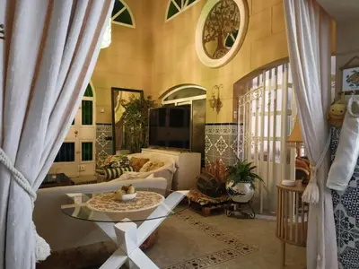 Zona de estar de Casa en la playa