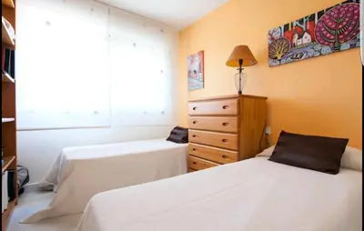 Cama o camas de una habitación en Playa Serena Mar y Golf gran terraza