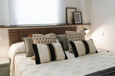Cama o camas de una habitación en Apartamento en Reyes Católicos