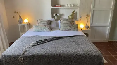 Cama o camas de una habitación en Cuevas Soluna en Solara, voor max 8 personen