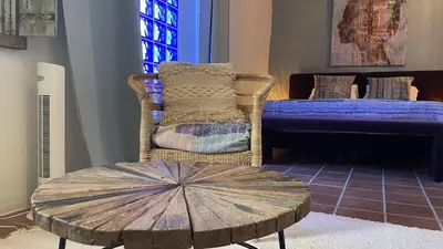 Cama o camas de una habitación en Cuevas Soluna en Solara, voor max 8 personen