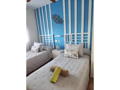 Cama o camas de una habitación en Cozy Apartment in Vera, Just Steps from the Beach