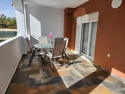 Un balcón o terraza de Cozy Apartment in Vera, Just Steps from the Beach