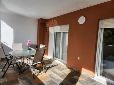 Zona de estar de Cozy Apartment in Vera, Just Steps from the Beach