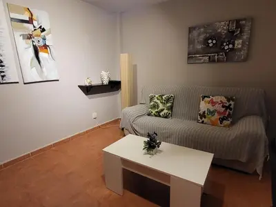Zona de estar de Apartment with large terrace in Almeria