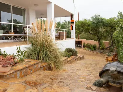 Jardín al aire libre en Vacation villa with sea views in Mojácar