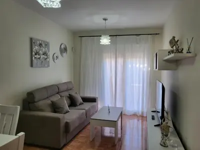 Zona de estar de Apartment with shared pool near Almeria coast