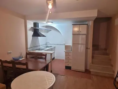 Una cocina o zona de cocina en Beachfront apartment in Nautrist Resort