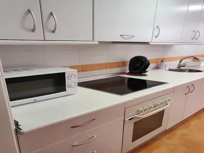Una cocina o zona de cocina en Charming apartment with garden in Almeria
