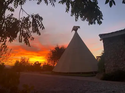 Amanecer o atardecer desde el tented camp o alrededores