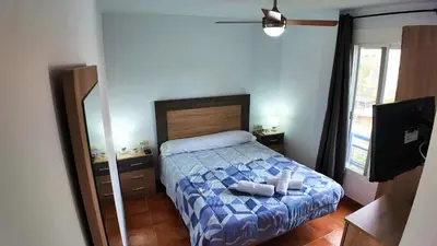 Cama o camas de una habitación en Apartalux Vera Palace