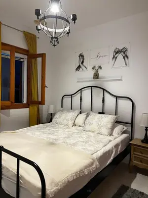 Cama o camas de una habitación en Ferienhaus Costa Almeria