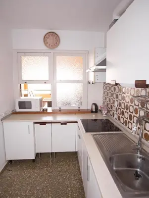 Una cocina o zona de cocina en Apartalux Almerimar Beach