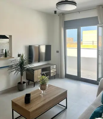Zona de estar de MarAdentro Penthouse - Views and beach at 10 minutes