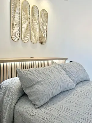 Cama o camas de una habitación en MarAdentro Penthouse - Views and beach at 10 minutes