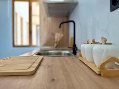 Una cocina o zona de cocina en Lorca centro WiFi Experiencia única