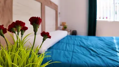 Cama o camas de una habitación en Apartalux Luna Carboneras