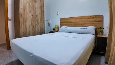 Cama o camas de una habitación en Apartalux Luna Carboneras