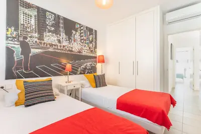 Cama o camas de una habitación en CT 407 AL - Faro's Las Negras Beach Apartment for 4 - Cabo de Gata