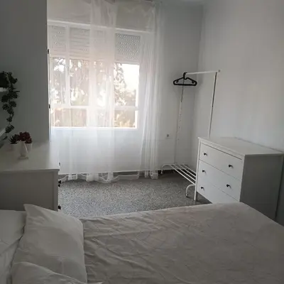 Cama o camas de una habitación en Mirando al mar 2