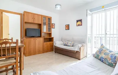 Cama o camas de una habitación en Apartamento junto al Mar con Terraza - Terreros