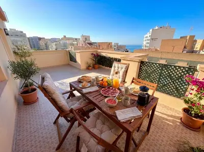 Un balcón o terraza de Atico Zapillo Sea View Terrace by Almeria2Stay
