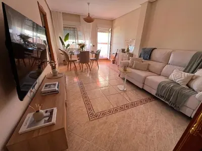 Una televisión o centro de entretenimiento en Atico Zapillo Sea View Terrace by Almeria2Stay