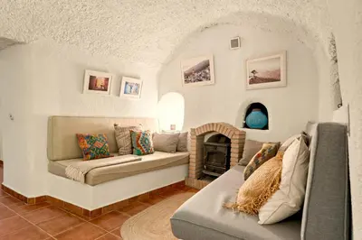 Cama o camas de una habitación en LAS DUNAS Caves - Olivo